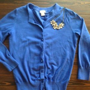 ❗️DONATING 8/31❗️Royal blue Loft cardigan
